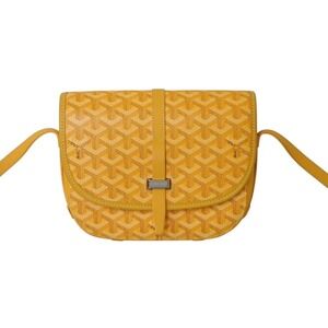 Goyard Shoulder Bag Yellow Leather Belvedere
